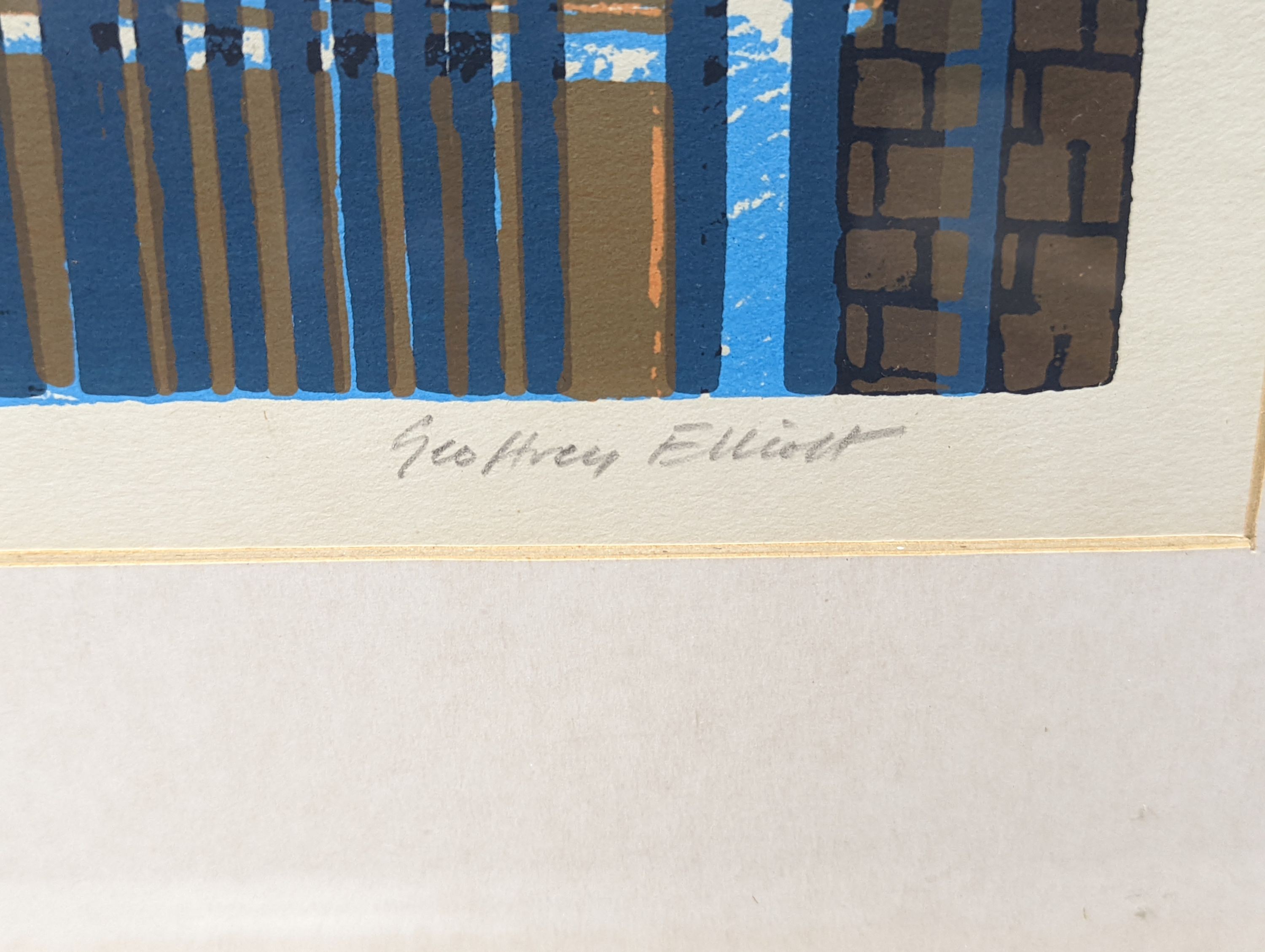 Geoffrey Elliott (1935-), screen print, Royal Crescent, Brighton, signed in pencil, 73/75, 47 x 62cm